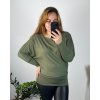 Tunika s přívěskem dlouhý rukáv dámská nadrozměr  (/46/48/50 ONE SIZE) ITALSKÁ MÓDA IM424080/DUR (Velikost 48/50, Barva Černá)
