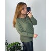 Tunika s přívěskem dlouhý rukáv dámská nadrozměr  (/46/48/50 ONE SIZE) ITALSKÁ MÓDA IM424080/DUR (Velikost 48/50, Barva Černá)