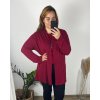 Cardigan slabý dlouhý rukáv dámský nadrozměr (50/52 ONE SIZE) ITALSKÁ MÓDA IMD24VENTURA/DU (Velikost 50/52, Barva Černá)