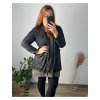 Cardigan slabý dlouhý rukáv dámský nadrozměr (50/52 ONE SIZE) ITALSKÁ MÓDA IMD24VENTURA/DU (Velikost 50/52, Barva Černá)