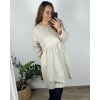 Šaty volnočasové dlouhý rukáv dámské nadrozměr (52/54 ONE SIZE) ITALSKá MóDA IM424SENDY/DR (Velikost 52/54, Barva vínová)