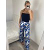Kalhoty dlouhé letní icecool dámské (S/M ONE SIZE) ITALSKÁ MÓDA IMM24M9078-9/DUR (Velikost S/M/L, Barva modrá)