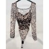 Body dlouhý rukáv dámské (S/M ONE SIZE) ITALSKÁ MÓDA IMM24M35809/DUR (Velikost S/M, Barva hnědá)