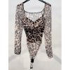 Body dlouhý rukáv dámské (S/M ONE SIZE) ITALSKÁ MÓDA IMM24M35809/DUR (Velikost S/M, Barva hnědá)