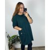 Šaty dlouhé volnočasové dlouhý rukáv dámské nadrozměr (54/56 ONE SIZE) ITALSKÁ MÓDA IMSM2439000/DU (Velikost 54/56, Barva vínová)