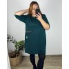 Šaty dlouhé volnočasové dlouhý rukáv dámské nadrozměr (54/56 ONE SIZE) ITALSKÁ MÓDA IMSM2439000/DU (Velikost 54/56, Barva vínová)