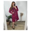 Mikina dlouhá oversize na zip s kapucí dlouhý rukáv dámská nadrozměr (54/56 ONE SIZE) ITALSKÁ MÓDA IM424ELENA/DU (Velikost 54/56, Barva vínová)