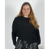 Svetr šikmý dlouhý rukáv dámské nadrozměr (48/50/52 ONE SIZE) ITALSKá MóDA IM424509XL/DUR (Velikost 50/52, Barva vínová)