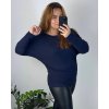 Tunika s přívěskem dlouhý rukáv dámská nadrozměr  (48/50 ONE SIZE) ITALSKÁ MÓDA IM424NEKLES/DUR