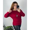 Tunika s přívěskem dlouhý rukáv dámská nadrozměr  (48/50 ONE SIZE) ITALSKÁ MÓDA IM424NEKLES/DUR