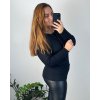 Tunika s přívěskem dlouhý rukáv dámská nadrozměr  (48/50 ONE SIZE) ITALSKÁ MÓDA IM424NEKLES/DUR