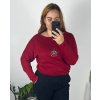 Tunika s přívěskem dlouhý rukáv dámská nadrozměr  (48/50 ONE SIZE) ITALSKÁ MÓDA IM424NEKLES/DUR