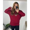 Tunika s přívěskem dlouhý rukáv dámská nadrozměr  (48/50 ONE SIZE) ITALSKÁ MÓDA IM424NEKLES/DUR