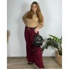 Kalhoty elegantní dlouhé dámské nadrozměr (44/46 ONE SIZE) ITALSKÁ MÓDA IMWEC249575/DUR (Velikost 44/46, Barva zelená smaragdová)