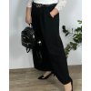 Kalhoty elegantní dlouhé dámské nadrozměr (44/46 ONE SIZE) ITALSKÁ MÓDA IMWEC249575/DUR (Velikost 44/46, Barva zelená smaragdová)