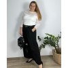 Kalhoty elegantní dlouhé dámské nadrozměr (44/46 ONE SIZE) ITALSKÁ MÓDA IMWEC249575/DUR (Velikost 44/46, Barva zelená smaragdová)