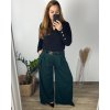 Kalhoty elegantní dlouhé dámské nadrozměr (44/46 ONE SIZE) ITALSKÁ MÓDA IMWEC249575/DUR (Velikost 44/46, Barva zelená smaragdová)