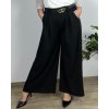 Kalhoty elegantní dlouhé dámské nadrozměr (44/46 ONE SIZE) ITALSKÁ MÓDA IMWEC249575/DUR (Velikost 44/46, Barva zelená smaragdová)