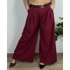 Kalhoty elegantní dlouhé dámské nadrozměr (44/46 ONE SIZE) ITALSKÁ MÓDA IMWEC249575/DUR (Velikost 44/46, Barva zelená smaragdová)