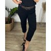 Kalhoty dlouhé dámské nadrozměr (46/48 ONE SIZE) ITALSKÁ MÓDA IMWEC242498/DUR (Velikost 46/48, Barva Černá)