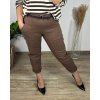 Kalhoty dlouhé dámské nadrozměr (46/48 ONE SIZE) ITALSKÁ MÓDA IMWEC242498/DUR (Velikost 46/48, Barva Černá)