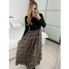 Šaty dlouhé elegantní dlouhý rukáv dámské (S/M/L ONE SIZE) ITALSKÁ MÓDA IMM24M55931-1/DUR