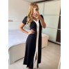 Šaty dlouhé letní krátký rukáv dámské (S/M ONE SIZE) ITALSKÁ MÓDA IMPBB243N55390/DUR (Velikost S/M/L, Barva bílá)