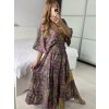 Šaty dlouhé letní zavinovací indické krátký rukáv dámské (S/M/L ONE SIZE) INDICKÁ MÓDA IMWKA24567-4/DUR (Velikost M/L, Barva růžová)
