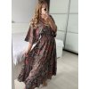 Šaty dlouhé letní zavinovací indické krátký rukáv dámské (S/M/L ONE SIZE) INDICKÁ MÓDA IMWKA24567-7/DUR