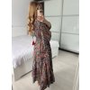 Šaty dlouhé letní zavinovací indické krátký rukáv dámské (S/M/L ONE SIZE) INDICKÁ MÓDA IMWKA24567-7/DUR