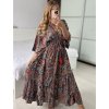 Šaty dlouhé letní zavinovací indické krátký rukáv dámské (S/M/L ONE SIZE) INDICKÁ MÓDA IMWKA24567-7/DUR