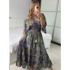 Šaty dlouhé letní zavinovací indické krátký rukáv dámské (S/M/L ONE SIZE) INDICKÁ MÓDA IMWKA24567-8/DUR (Velikost M/L, Barva zelená)