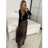 Sukně dlouhá dámská (S/M/L ONE SIZE) ITALSKÁ MÓDA IMWGB24RAZETA-1/DUR (Velikost S/M, Barva hnědá)