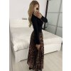 Sukně dlouhá dámská (S/M/L ONE SIZE) ITALSKÁ MÓDA IMWGB24RAZETA-1/DUR (Velikost S/M, Barva hnědá)