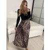 Sukně dlouhá dámská (S/M/L ONE SIZE) ITALSKÁ MÓDA IMWGB24FRANCESCA/DUR (Velikost S/M, Barva hnědá)