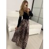 Sukně dlouhá dámská (S/M/L ONE SIZE) ITALSKÁ MÓDA IMWGB24FRANCESCA/DUR (Velikost S/M, Barva hnědá)