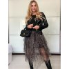 Sukně dlouhá tylová dámská leopard (S/M ONE SIZE) ITALSKÁ MÓDA IMM22EL2298/DUR