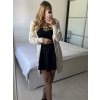 Cardigan pletený dlouhý rukáv dámská (S/M ONE SIZE) ITALSKÁ MÓDA IMPSH233091/DUR (Velikost S/M, Barva béžová)