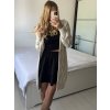Cardigan pletený dlouhý rukáv dámská (S/M ONE SIZE) ITALSKÁ MÓDA IMPSH233091/DUR (Velikost S/M, Barva béžová)