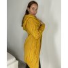 Cardigan pletený dlouhý rukáv dámská (S/M ONE SIZE) ITALSKÁ MÓDA IMPSH233091/DUR (Velikost S/M, Barva béžová)