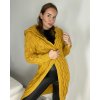 Cardigan pletený dlouhý rukáv dámská (S/M ONE SIZE) ITALSKÁ MÓDA IMPSH233091/DUR (Velikost S/M, Barva béžová)