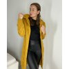 Cardigan pletený dlouhý rukáv dámská (S/M ONE SIZE) ITALSKÁ MÓDA IMPSH233091/DUR (Velikost S/M, Barva béžová)