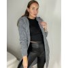 Cardigan pletený dlouhý rukáv dámská (S/M ONE SIZE) ITALSKÁ MÓDA IMPSH233091/DUR (Velikost S/M, Barva béžová)
