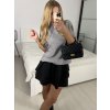 Svetr slabý krátký rukáv dámský (S/M ONE SIZE) IMPMN24MT59561/DUR (Velikost S/M, Barva béžová)