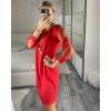 Šaty elegantní s přívěskem dlouhý rukáv dámské (S/M/L ONE SIZE) ITALSKÁ MÓDA IM424NEKLESA/DR (Velikost S/M/L, Barva Černá)