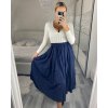 Sukně dlouhá dámská (S/M/L ONE SIZE) ITALSKÁ MÓDA IM424COLETA/DR (Velikost S/M/L, Barva modrá)