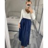 Sukně dlouhá dámská (S/M/L ONE SIZE) ITALSKÁ MÓDA IM424COLETA/DR (Velikost S/M/L, Barva modrá)