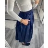 Sukně dlouhá dámská (S/M/L ONE SIZE) ITALSKÁ MÓDA IM424COLETA/DR (Velikost S/M/L, Barva modrá)