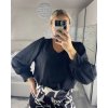 Halenka dlouhý rukáv dámská (S/M/L ONE SIZE) ITALSKÁ MÓDA IMM24M10556/DR (Velikost S/M/L, Barva Černá)