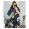 Vesta na zip s kapucí dámská nadrozměr (44/46/48 ONE SIZE ) ITALSKá MóDA IMSM24ROSE/DR (Velikost 44/46, Barva Černá)